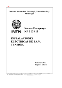 Norma Paraguaya NP 2 028 13 INSTALACIONES ELÉCTRICAS DE
