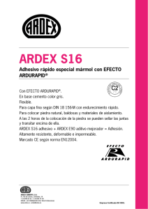 ARDEX S16 Adhesivo rápido especial mármol con EFECTO