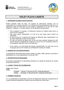 voley playa cadete - Federación Canaria de Voleibol