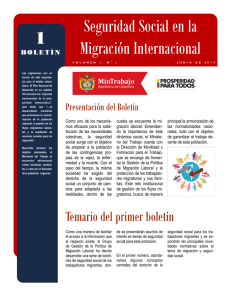 1 Seguridad Social en la Migración Internacional