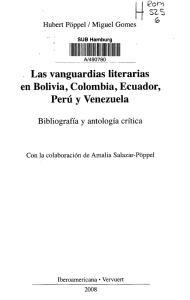 szs Las vanguardias literarias en Bolivia, Colombia, Ecuador, Perú y