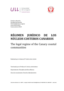 régimen jurídico de los núcleos costeros canarios
