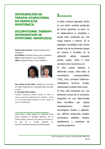 Intervención de Terapia Ocupacional en Hemiplejía Hipotónica