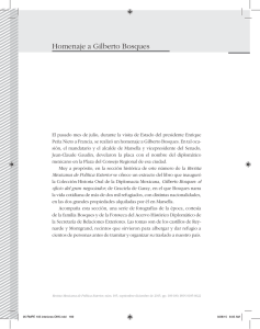 Homenaje a Gilberto bosques - Revista Mexicana de Política Exterior