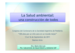 La Salud ambiental - Sociedad Argentina de Pediatria
