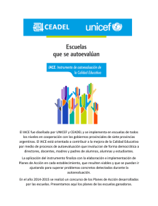 El IACE fue diseñado por UNICEF y CEADEL y se implementa en