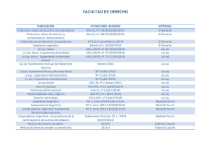 FACULTAD DE DERECHO - Universidad Católica Argentina