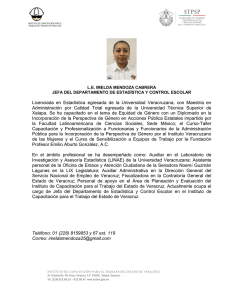 Licenciada en Estadística egresada de la Universidad Veracruzana