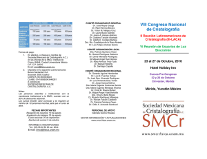VIII Congreso Nacional de Cristalografía - SMCr