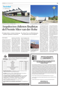 Arquitectos chilenos finalistas del Premio Mies van der Rohe