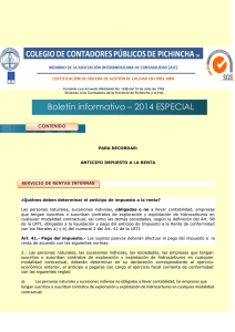 Boletín Especial 02-2014 - Colegio de Contadores Públicos de