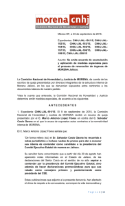 Página 1 | 16 México DF, a 25 de septiembre de 2015. Expedientes