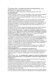 VALORACIÓN e INTERVENCIÓN NUTRICIONAL en