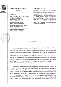 TRIBUNAL CONSTITUCIONAL PLENO Excmos. Sres.: D. Francisco