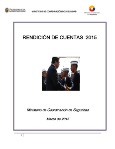 RENDICIÓN DE CUENTAS 2015 - Ministerio Coordinador de
