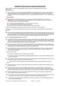 NORMAS DE LEGALIZACION DE LIBROS DE CONTABILIDAD