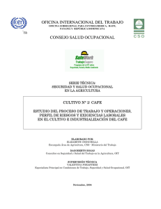 Cultivo No. 2: Café - Consejo de Salud Ocupacional (CSO)
