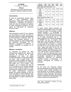 Estimación del costo cardiovascular isquémico argentino relativo