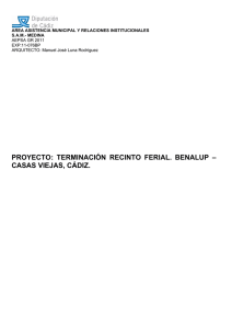 proyecto: terminación recinto ferial. benalup