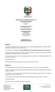 PROGRAMA DE DERECHO PENAL II (Programa de Examen