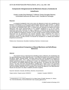 Acta de investigación psicológica 2 (2), agosot - Psicología-UNAM