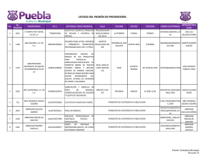 listado del padrón de proveedores