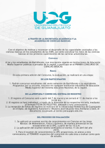 Convocatoria académica - Universidad Politécnica de Guanajuato