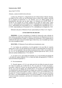 Sentencia núm. 106/05 del Juzgado de lo Penal nº 1 de Alicante, de