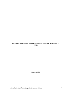informe nacional sobre la gestion del agua en el peru