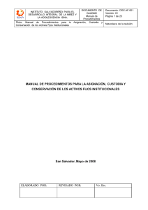 manual de procedimientos y politicas del almacén de activo fijo