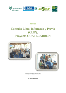 Consulta Libre, Informada y Previa (CLIP), Proyecto GUATECARBON