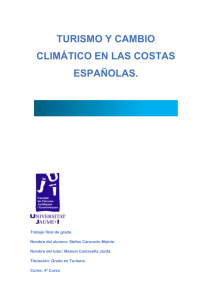 TurisMo y cambio climático en las costas españolas.