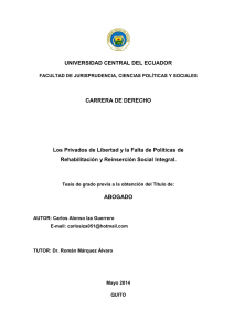 UNIVERSIDAD CENTRAL DEL ECUADOR CARRERA DE