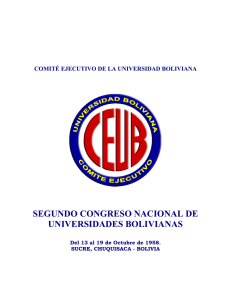 segundo congreso nacional de universidades bolivianas