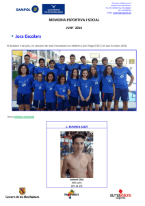 Jocs Escolars - Club Natació Palma