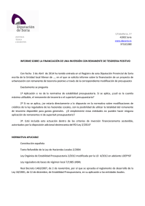 Estabilidad Presupuestaria - Diputación Provincial de Soria