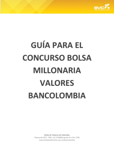 guía para el concurso bolsa millonaria valores bancolombia