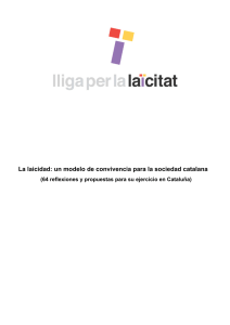 "La laicidad: un modelo de convivencia para la sociedad catalana"