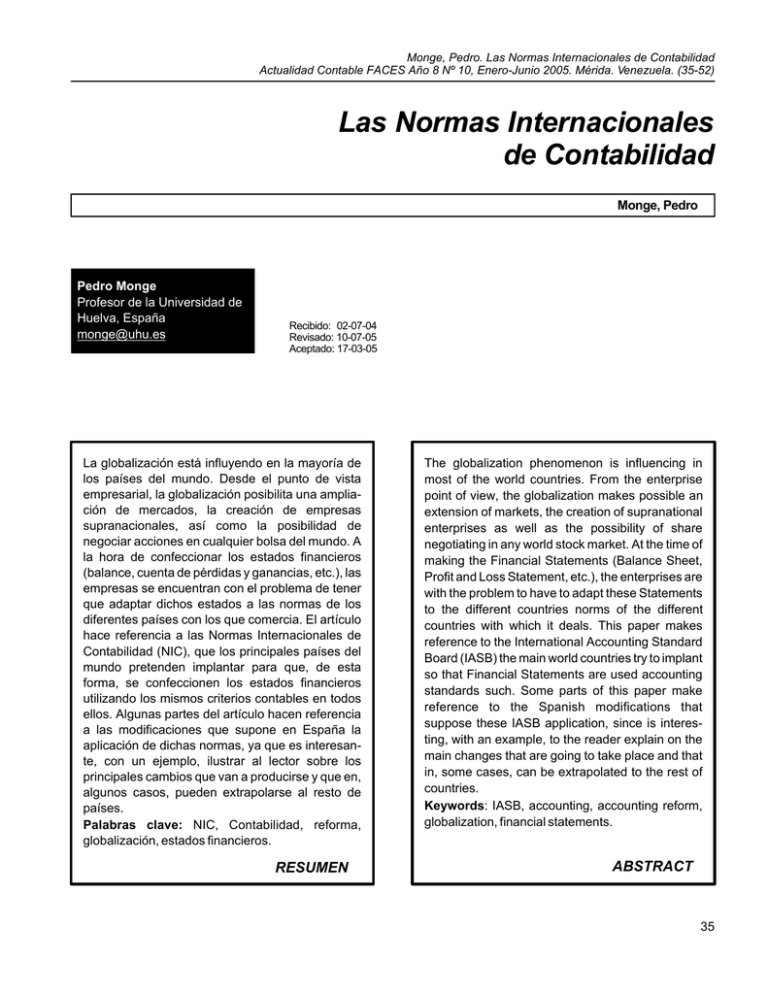 Las Normas Internacionales De Contabilidad