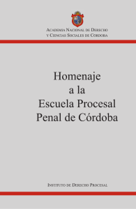 Libro Homenaje a la Escuela Procesal Penal de Córdoba