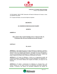 decreto - Gobierno del Estado de Michoacán