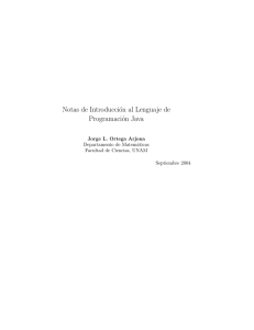 Notas de Introducción al Lenguaje de Programación Java