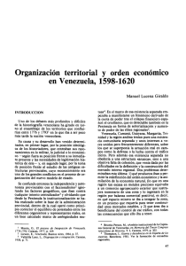 Organización Territorial y Orden Económico en Venezuela, 1598-1620