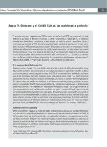Anexo V. Glencore y el Crédit Suisse: un matrimonio perfecto