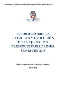 Informe 1er semestre 2015