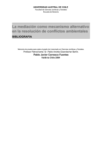 La mediación como mecanismo alternativo en la resolución de