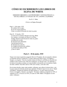 CÓMO SE ESCRIBIERON LOS LIBROS DE ELENA DE WHITE