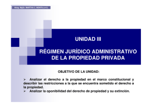 unidad iii régimen jurídico administrativo de la propiedad privada