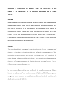 Democracia y transparencia en América Latina