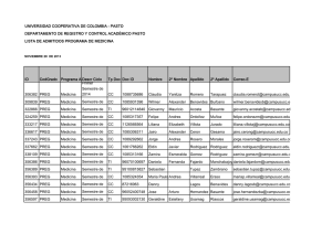 pasto departamento de registro y control académico pasto lista de